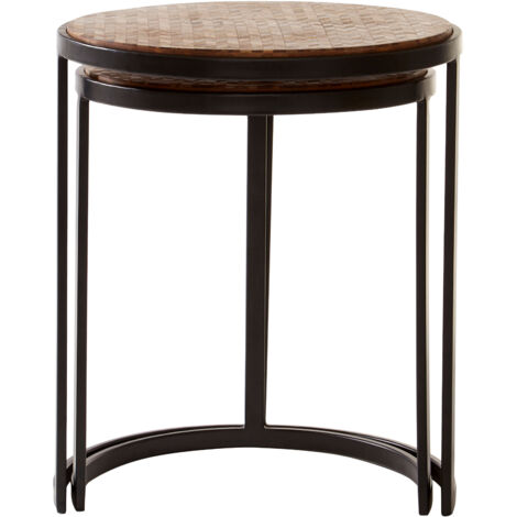 Interiors By Premier Sturdy Chevron Side Tables, Durable Side Table By Couch For Livingroom, Versatile Small Table For Outdoor