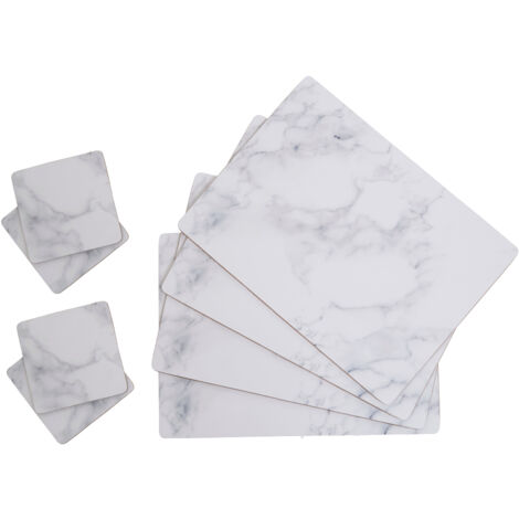 Interiors by Premier Stylish 8Pc Cork Placemats And Coasters, Practical Design Placemats, Heat Resistant Placemats And Coasters