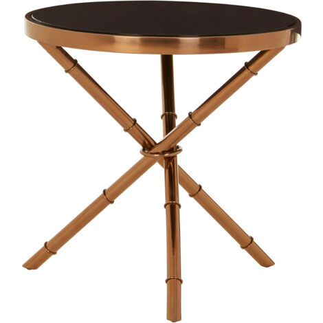 Interiors by Premier Stylish Design Bamboo Inspired Base Side Table, Sturdy Side Table By Couch, Easily Maintained  Corner Table