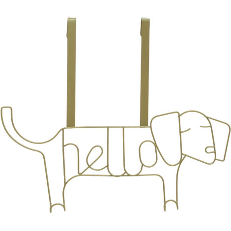 Interiors By Premier Stylish Design Gold Finish Sausage Dog Hanger, Versatile Storage Over Door Hooks, Sturdy Hanging Hooks