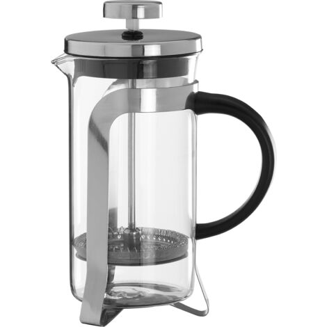 Interiors By Premier Stylish Design Silver Cafetiere 350Ml, Advanced Filtration Small Cafetiere, Comfortable Grip Coffee Cafetiere