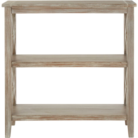 Interiors by Premier Three Shelf Winter Melody Book Case, Pine Wood Tall Book Shelf, Large Book Case for Home & Office