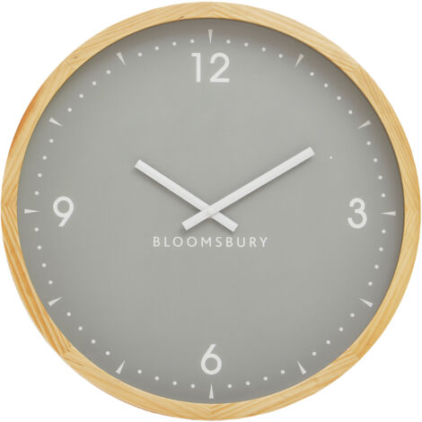 Interiors by Premier Understated Design Of Our Grey Wall Clock, Stylish Big Clock, Compact Lightweight Clock For Outdoor Indoor