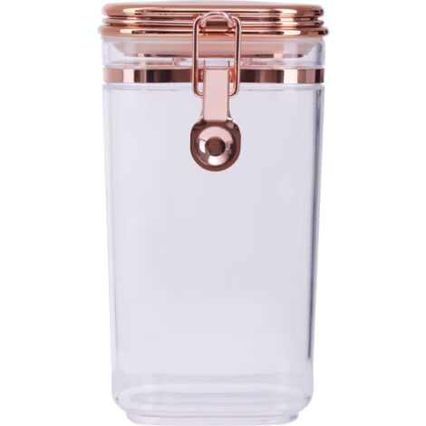 Interiors by Premier Versatile 750ml Canister With Copper Lid, Airtight Seal Kitchen Canister For Storage, Stylish Food Canister