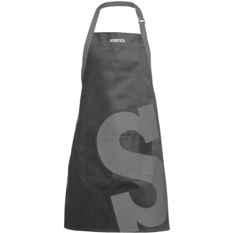 Interiors By Premier Versatile Black And Yellow Logo Sorted Apron, Adjustable Apron For Cooking, Stylish Machine Washable Apron