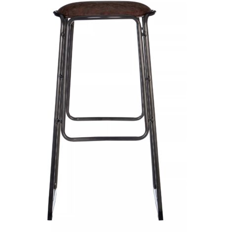 Interiors by Premier Versatile Design Mocha Bar Stool With Gunmetal Legs, Durable Bar Stool, Sleek Minimalist Kitchen Stool