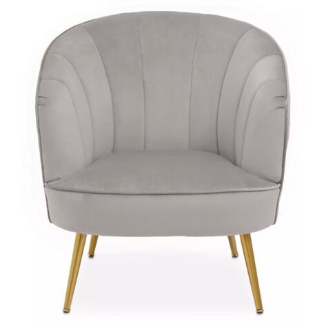 Interiors by Premier Versatile Yolanda Grey Velvet Chair, Exquisite & Cozy Desk Chair Velvet, Easy to Clean Velvet Accent Chair