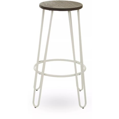 Interiors by Premier White Finish Metal Bar Stool, Hairpin Stool for Kitchen Counter, Versatile Breakfast Stool for Home