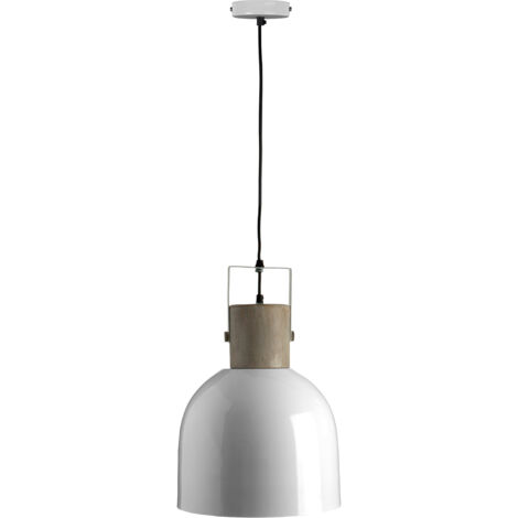 Interiors by Premier White Pendant Light, Pendant Ceiling Light, Easy Installation Down Light with Sleek Rod