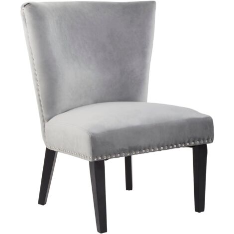 Interiors by Premiers Velvet Dining Chair, Dining Room Accent Chair, Velvet Upholstered Wing Chair with Wooden Legs