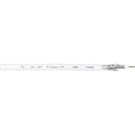 Interkabel AC 100-25 Cavo coassiale Diam. est.: 6.90 mm 75 Ω 120 dB Bianco 25 m