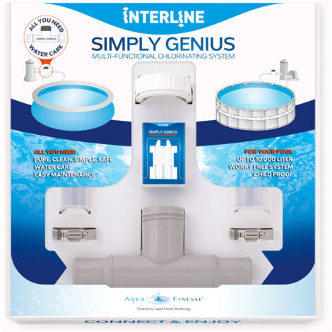 Interline Summer Kit de nettoyage Simply Genius Starter Chlor Set  Blanc 