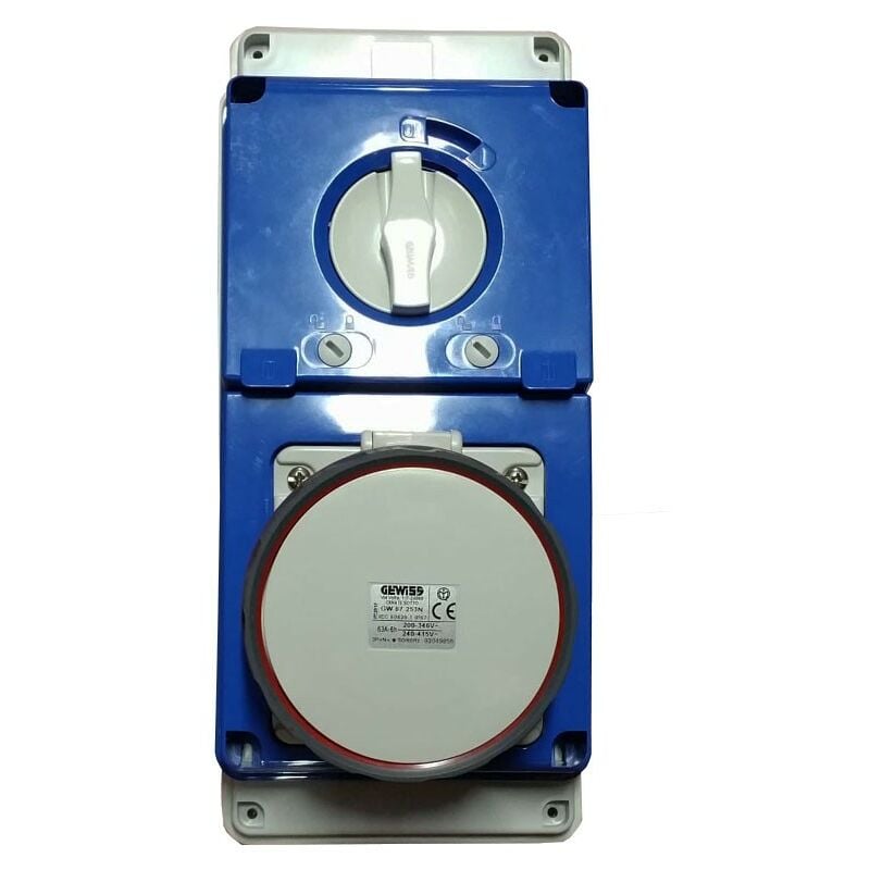 Gewiss - Prise verrouillée 3P+N+T 63A IP67 380V GW67253N