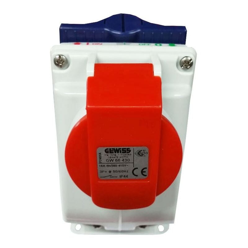 Gewiss - Prise verrouillée verticale 3P+T 16A IP44 GW66430