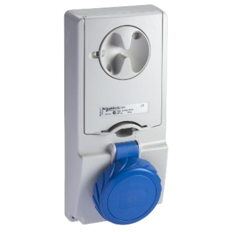 Schneider - Prise verrouillée verticale 2X16A+T 230V IP65 82181