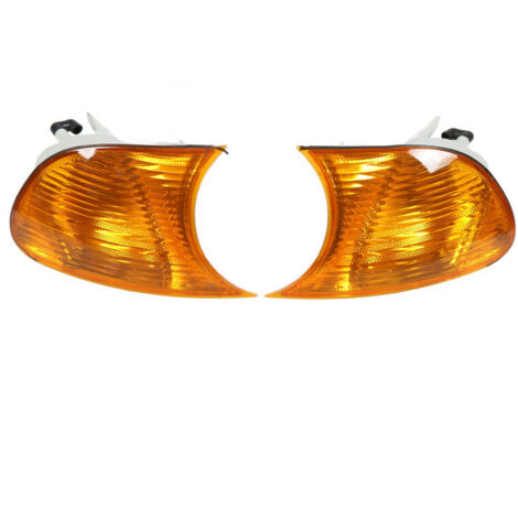 Intermitentes Frontales Compatibles para BMW Serie 3 E46 Coupé 1998-2001 (Amarillo, Cristal Claro)