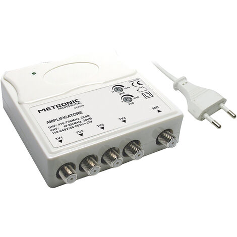 Interner Verstärker 1 In-4 Out 1 Uhf-Vhf-Eingang - 4 Metronic-TV-Ausgänge