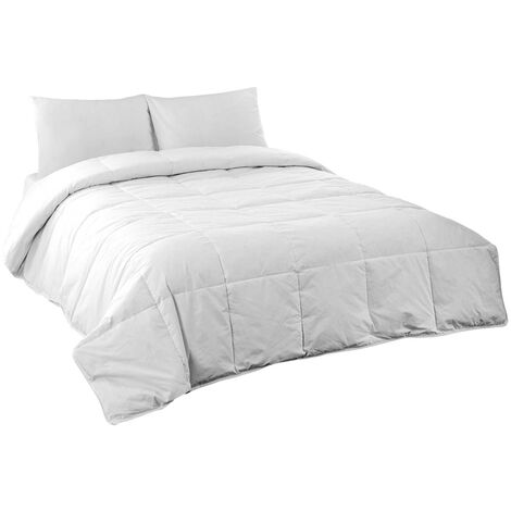 Interno Piumino Antiacaro Piumone Letto Invernale Anallergico 300gr Bianco Lavabile, misuraMatrimonialecoloreInvernale