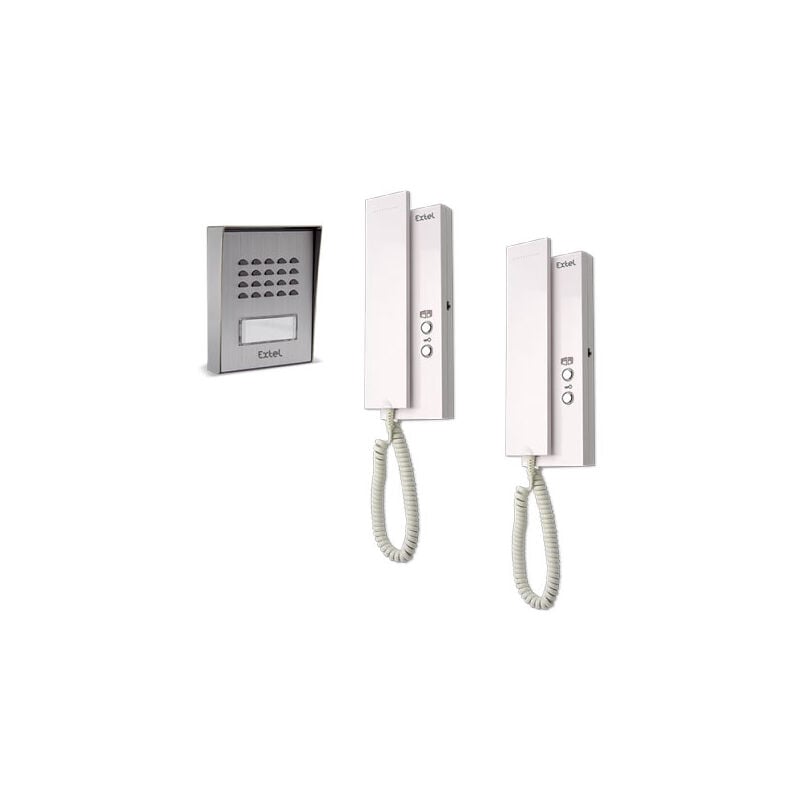 Interphone deux fils double commande portail et portillon - solution évolutive - Easy Bus 3 Extel 710013 - Interphone