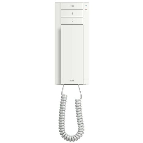 Interphone 3 boutons IP30 – Montage mural 2 fils – Design compact blanc – Compatible système Abb Welcome