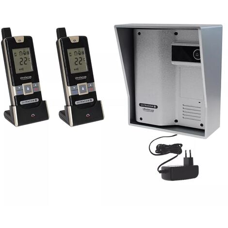 Interphone 600 mètres individuel sans-fil - UltraCOM2 ARGENTÉ 600-SOLO visière argentée + transformateur + 2 combinés