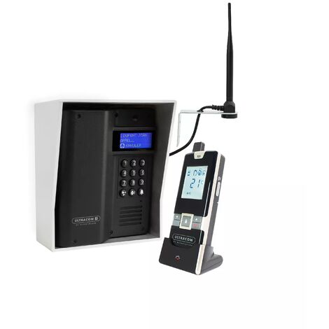 Interphone 600m autonome sans-fil - UltraCOM3 visière argentée + combiné + antenne : "contourner obstacle / pilier"