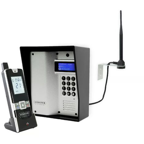 Interphone 600m autonome sans-fil - UltraCOM3 visière noire + combiné + antenne : "contourner obstacle / pilier"