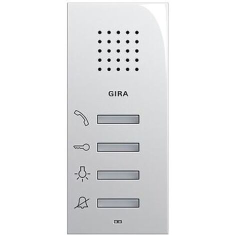 Interphone audio Gira 125003 4 boutons illumination pavé numérique