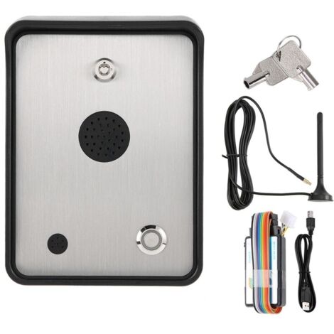 Interphone audio GSM pour contrôle d'accès – Communication bidirectionnelle – Boîtier acier inoxydable – Installation étanche