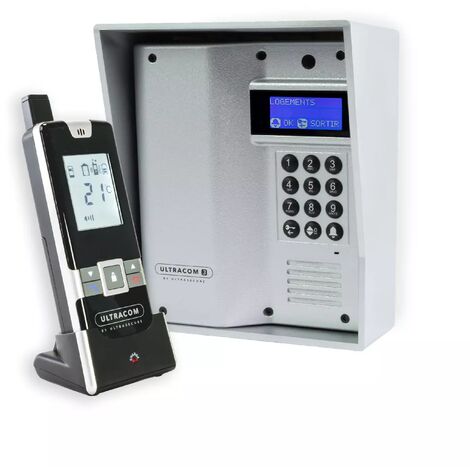 Interphone autonome 100% sans-fil longue distance (600m de portée) - UltraCOM3 + combiné "SIMPLE À INSTALLER"