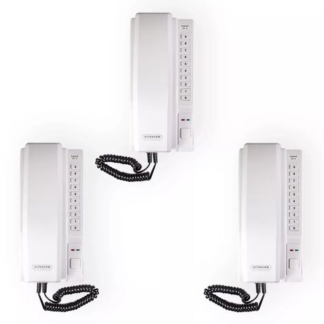 Interphone de bureau sans-fil 800 mètres - 3 Stations d'appel alimentées et/ou autonomes
