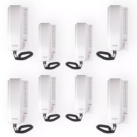 Interphone de bureau sans-fil 800 mètres - 8 Stations d'appel alimentées et/ou autonomes