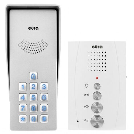 Interphone EURA ADP-38A3 ENTRA - blanc, filaire, avec cryptage