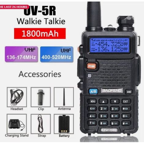 Interphone radio bidirectionnel Baofeng UV-5R II bi-bande UHF VHF radioamateur FM-AquaForge