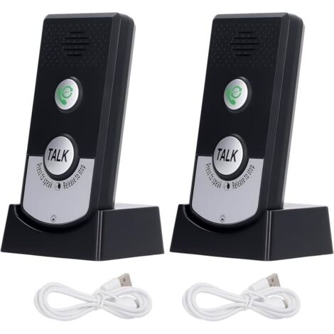 Interphone Sans Fil à 2 Voies Longue Portée Système D'Interphone Interphone Vocal pour Maison et Bureau avec Mode Appel et Communication Bidirectionnelle