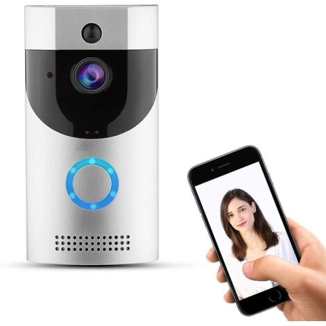 Interphone sans fil avec sonnette vidéo intelligente et caméra vidéo sans fil visible