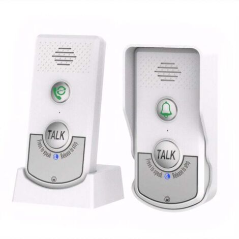 Interphone sans fil avec voix bidirectionnelle - Rappel pour personnes âgées - Système d'appel intelligent pour maison - Communication claire et fiable