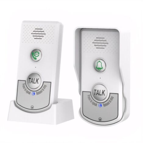 Interphone sans fil avec voix bidirectionnelle - Rappel pour personnes âgées - Système d'appel intelligent pour maison - Communication claire et fiable