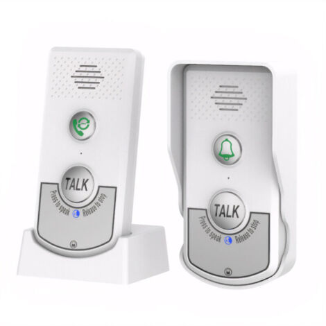 Interphone sans fil avec voix bidirectionnelle - Rappel pour personnes âgées - Système d'appel intelligent pour maison - Communication claire et fiable