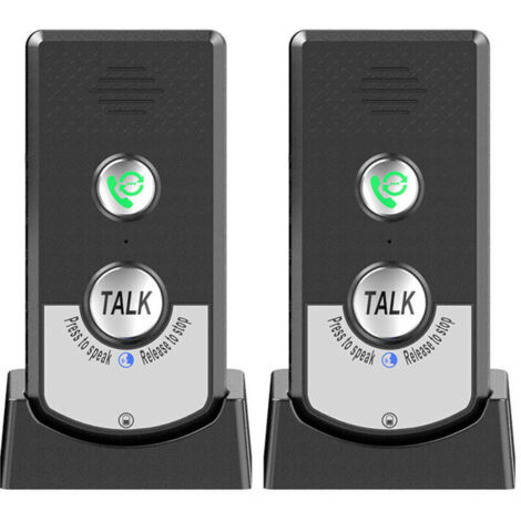 Interphone Sans Fil Lot de 2 – Communication Bidirectionnelle – Portée 1000m – Autonomie 1 Semaine – Réglage Son 3 Niveaux