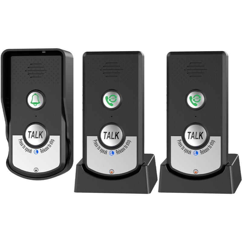 Lifcausal - Interphone sans fil rechargeable intelligent pour la maison, communication bidirectionnelle en temps réel, 3 niveaux de volume, longue