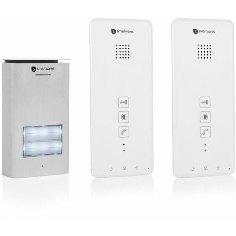 Smartwares Système d'interphone audio 2 appartements 20,5x8,6x2,1 cm