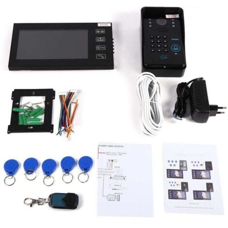 Interphone vidéo avec écran LCD RFID 7"