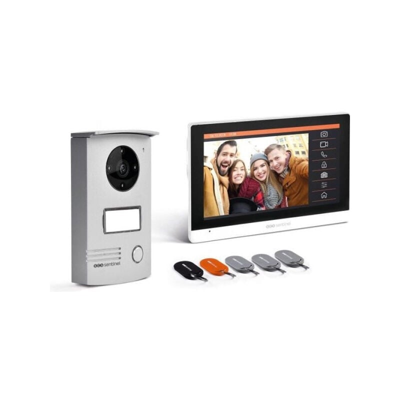 Interphone vidéo filaire avec badges Scs Sentinel VisioDoor 7+ rfid - écran tactile 7 - vision nocturne - Garantie 5 ans