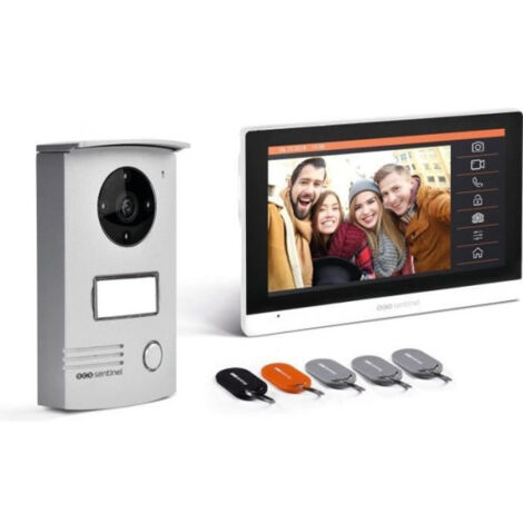 Interphone vidéo filaire avec badges SCS SENTINEL VisioDoor 7+ RFID - écran tactile 7 - vision nocturne - Garantie 5 ans