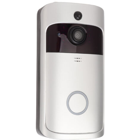 Interphone vidéo intelligent sans fil WiFi avec sonnette, vision nocturne infrarouge, communication bidirectionnelle et détection de mouvement pour la sécurité de votre domicile.
