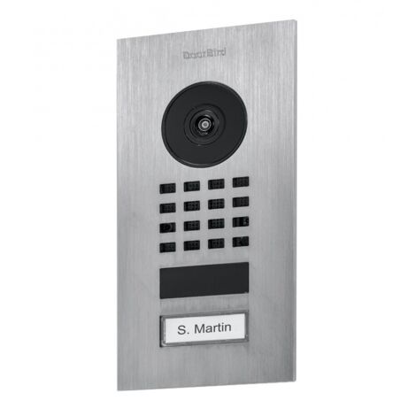 INTERPHONE VIDÉO IP DOORBIRD DOORBIRD IP VIDEO TÜRSTATION D1101V UNTERPUTZ 423866799 WI-FI SET COMPLET 1 FOYER ARGENT (BROSSÉ) 1