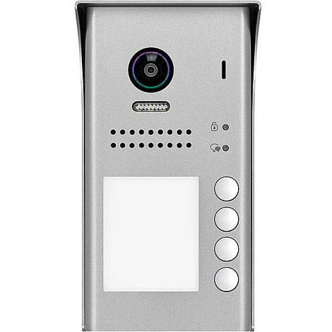 Interphone vidéo VT200 en saillie, 4 x sonnettes, inox lxhxp: 90 x 176 x 26 mm