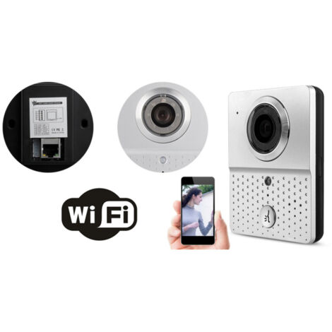 Interphone Vidéo Wifi Sonnette Led Ir Lan Caméra Hd Appel à Distance Smartphone