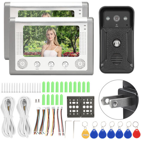 Interphone vido 00-240V Interphone de porte de haute qualit pour appartement bureau (2)
